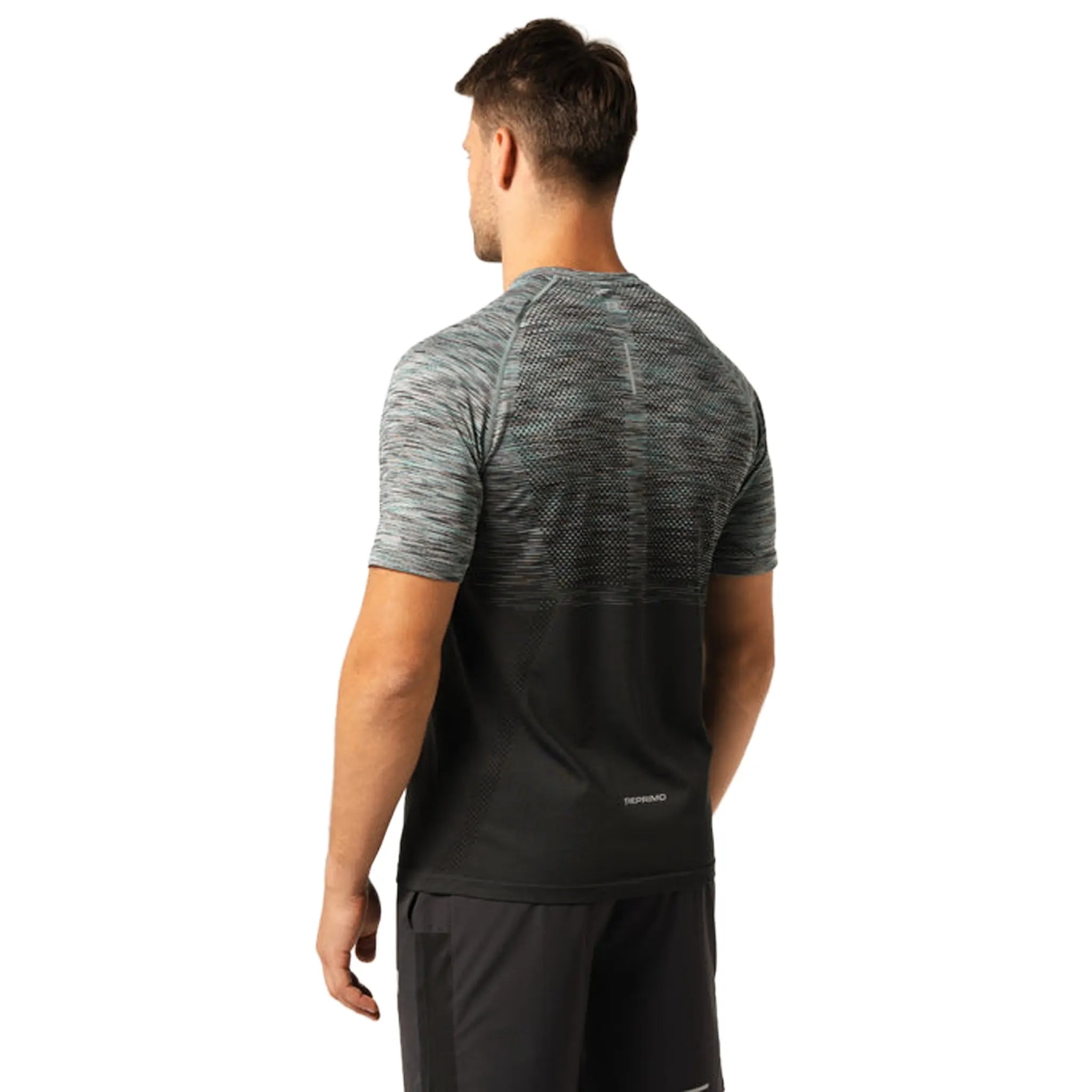 Back View of Reprimo Axis Lagoon Black Sand T-Shirt